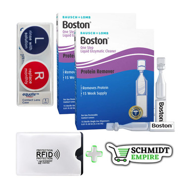 2 Boston One Step Liquid Enzymatic Cleaner from Bausch Lomb, 15 Sterile ...