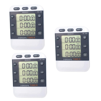3pcs 3 Time Clock Stopwatch Digital Clocks Sports Countdown Timer ...