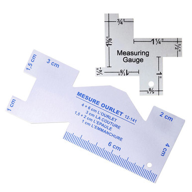 Sewing Ruler Metal ShanLily Metal Sewing Ruler, Metal Measuring Gauge Quilting Sewing ...
