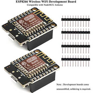 MakerFocus 2pcs Mini ESP8266 Development Board, Mini NodeMCU ESP8266 ...
