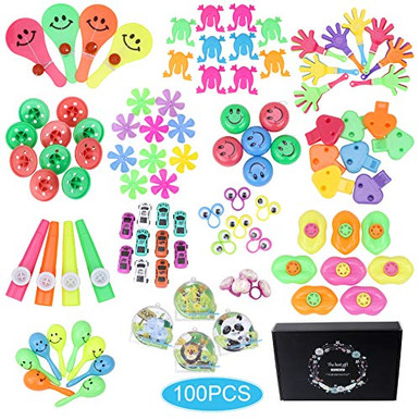 Kocici 100 Pcs Party Favors for Kids Birthday Party Carnival Prizes Box ...