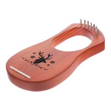 Small String Instrument Handheld VICASKY 1 Set 7 String Harp Portable Small Professional Harp Natural ...