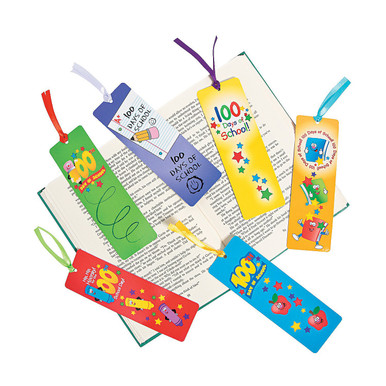 Learning Lab Bookmark 100Th Day Laminated Bookmarks - 48 Pieces - Educational and Learning ...
