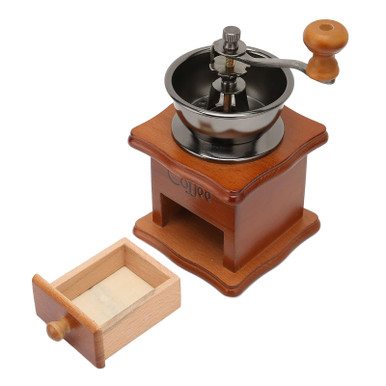 Manual Coffee Grinder, Vintage Style Wooden Hand Coffee Grinder Classic ...