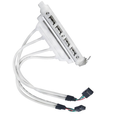 Motherboard 4 Ports USB 2.0 Hubs Expansion Rear Panel Header Bracket ...