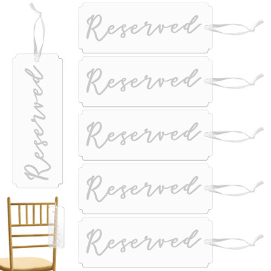 6 Pack Reserved Signs for Wedding Chairs Acrylic Tag Reserved Chair ...