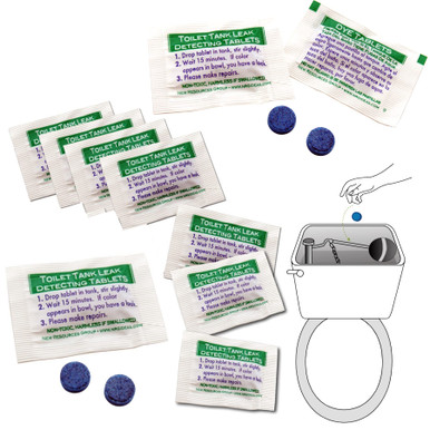New Resources Group Blue Dye Leak Tablets Toilet Detection Multi-Use
