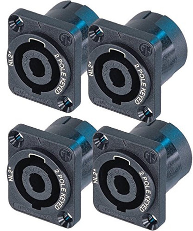 Neutrik NL2MP (PACK OF 4) Chassis Mount Solder, 2 Pole Type Speakon