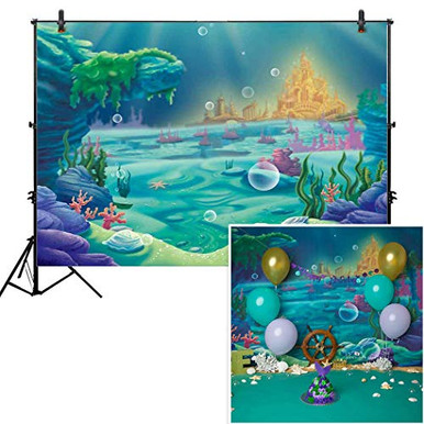 Allenjoy 7x5ft Photography Under The Sea Little Mermaid Princess ...