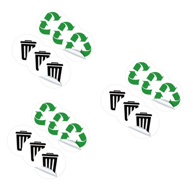 TEHAUX 9 Sets Garbage Classification Label Stickers Recycling Decal ...