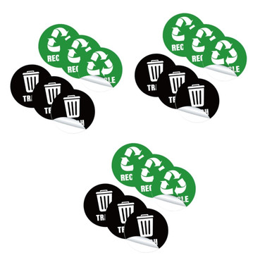 3 Sets 6 Garbage Classification Label Trash Can Sticker Waste Decal ...