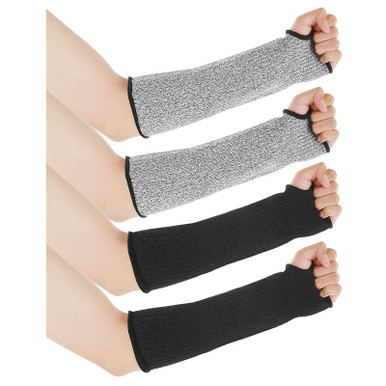 2 Pairs Cut Resistant Sleeves – Thin Arm Protectors For Men & Women, Level 5 Cut Protection, Breathable HPPE Nylon Spandex, 15.7 Inch Arm Guards For Gardening, Welding, Vet Work – Hand Washable