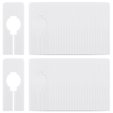 White Rctangular Divder Framendino, 50 Pack White Plastic Clothing Rack Dividers Rectangular ...
