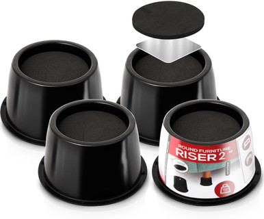 Utopia Round Riser Utopia Bedding Bed Risers 2 Inch - 4 Pack - Round Furniture Risers with ...