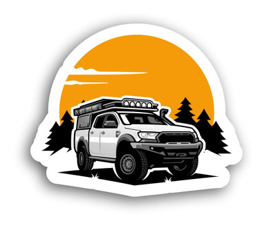 RV Camper Truck Sticker, Adventure Camping Decal For Car - Window ...