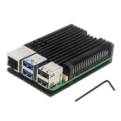 for Raspberry Pi 5 Metal Case Aluminum Alloy with PWM Fan Cooling Fan ...
