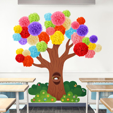 Classroom Tree Bulletin Board Set 3D Tree Classroom Decoration with ...