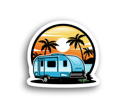 Adventure is Calling RV Trailer Camper Sticker, Vinyl Decal Travel Life ...
