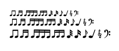 Musical Notes Shape Vinyl Decal Sticker Car Window Bumper Wall Art ...