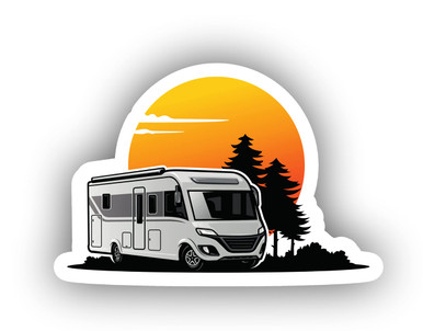 RV Bus Camper Sticker, Adventure Awaits Decal Travel Logo For Car ...