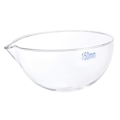 Stonylab Evaporation Dish, Borosilicate Glass Mixing Bowl Flat Bottom Evaporation Basin For Mixing, Evaporating And Dissolution, 150mm