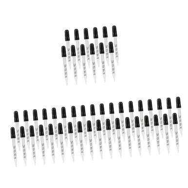 Operitacx 48 Pcs Glass Curved Dropper Curved Pipette Microbiology ...