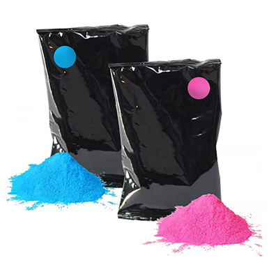 Chameleon Colors Blue & Pink Gender Reveal Powder - Blackout Kit - 1 lb ...