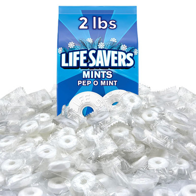 Life Savers Pep O Mint Hard Candy - 2 Pounds of Bulk Candy Holiday ...