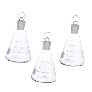 VILLFUL 3pcs Erlenmeyer Flask Graduated Flasks Graduated Borosilicate ...