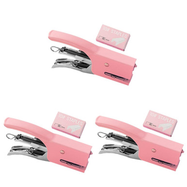 Tofficu 3 Sets Hand-held Stapler Compact File Stapler Large Capacity ...