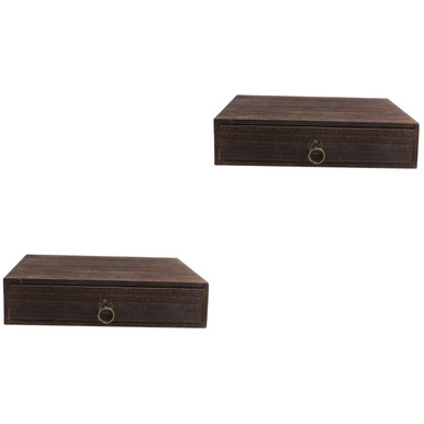 STOBOK 2 Pcs Solid Wood Table Drawer Wood Desktop Wood Drawer Organizer ...