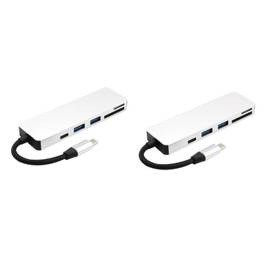 2pcs USB Hubs Type c Male Hub Adapter Male Female USB Reader Desk Riser ...