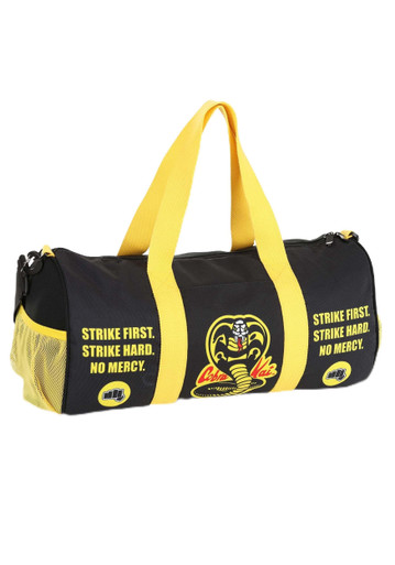 Cobra Kai Duffle Bag | Strike First Strike Hard No Mercy Karate Gym Bag 17x10 Inches