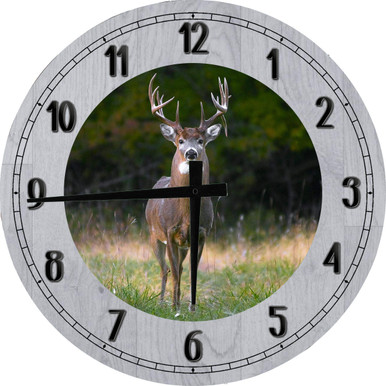 Big Buck Whitetail Deer Hunting Deer Wall Art Large Round Wood Wall ...
