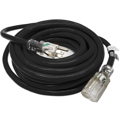 25ft Heavy Duty 12/3 Gauge Outdoor Extension Cord By Stark USA – Yellow, 3 Prong