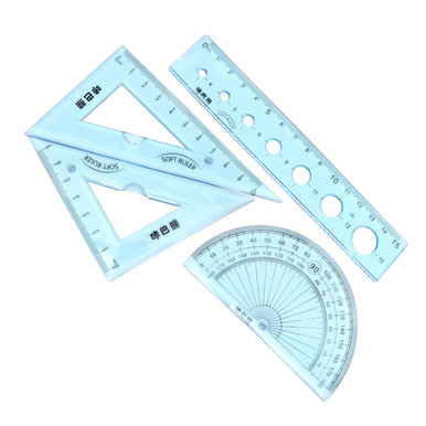 VILLCASE School Rulers 4 Set Triangle Ruler Rulers Math Protractor ...
