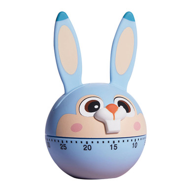 Father Timer Rabbit Mechanical Kitchen Timer, Cute Blue Rabbit Timer for Kids, Wind Up 60 ...