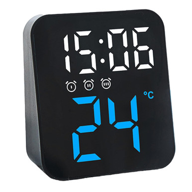 Digital Alarm Clock with Temperature,LED Desk Clock with USB Charging ...