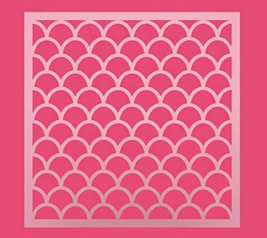 Fish Scales Pattern Cookie Stencil - Scales Background Stencil - DIY ...