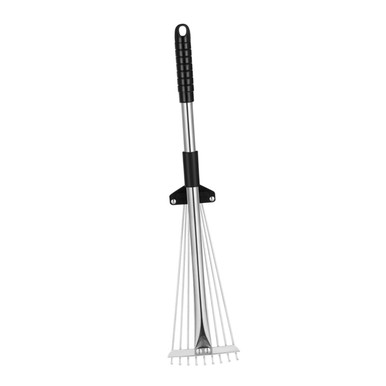 VINTORKY Leaf Rake Leaf Scoops Steel Clam Fork 5- Tine Claw Rake Yard ...
