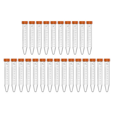 25Pcs Plastic Centrifuge Tube with Screw Cap 15ml 50ml Test Tubes Lab ...