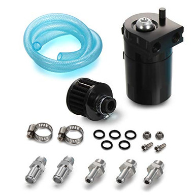 Universal 400ml Oil Catch Can Tank with Breather Aluminum Compact Dual ...