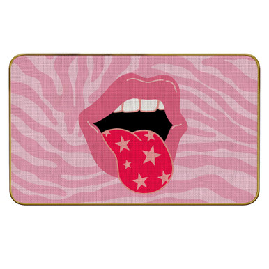Mingnei Funny Star Pink Tongue Doormat Door Mat for Home Entrance, Sexy