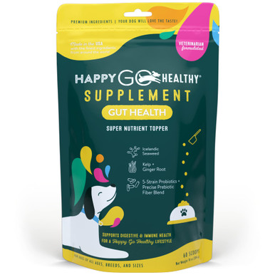 Happy Go Healthy Gut Health Supplements for Dogs | Prebiotic ...