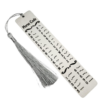 Morse Code alphabet Chart Metal Bookmarks. Decode dots and dashes of ...