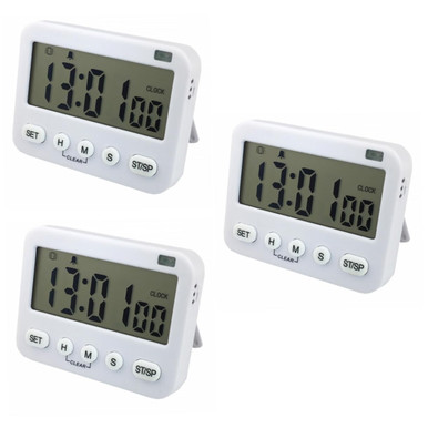 3pcs Digital Timer Clock Cooking Timer Clock Digital Stopwatch Large ...