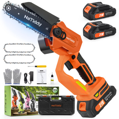 NaTiddy Mini Chainsaw Cordless - 6 inch Battery Powered Electric ...