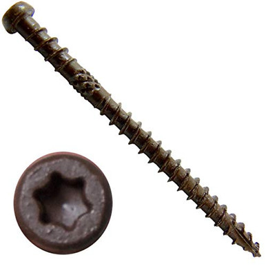 #10 X 3 Inch Exterior Wood Screws - 1lb Box Ceramic Coated Deck Screws
