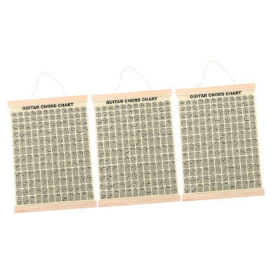 Vaguelly 3pcs Guitar Fingering Chart Music Decor Music Note Music ...