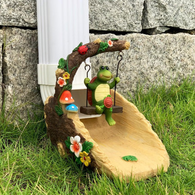 Garden Decor for Gutter Downspout Extensions, Turtle Statue for Gutter ...